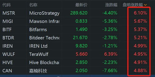 加密货币概念股一览,市场波动与投资机遇